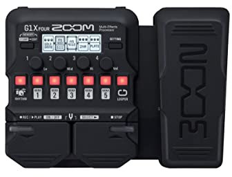 ZOOM G1X FOUR Gitarren-Multieffekt-Pedal mit Looper, Drum-Computer, Amp-Simulation und Expression-Pedal – Ideal für Bühne & Studio