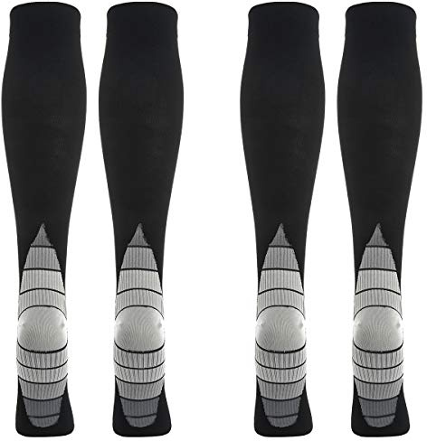 2 Paar Kompressionsstrümpfe Kniestrümpfe Stützstrümpfe Laufsocken für Damen & Herren, Sport, Laufen, Flug, Reisen, Schwangerschaft, Medizinische Kompressionssocken