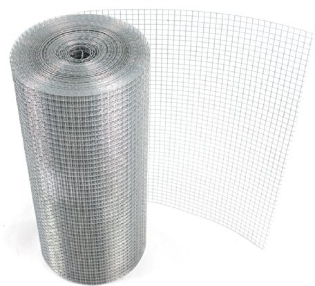 Easipet Welded Wire Mesh, 1/2 x 1/2 x 48, 15m Roll, Hot-Dip Galvanized, 19 Gauge