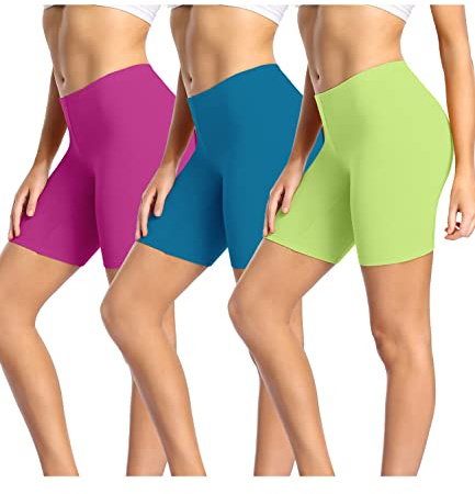 wirarpa Women's Cotton Boy Shorts Underwear Anti Chafing 3 Pack Soft Biker Short Long Leggings Plus Boy Shorts Panties Multicolor Small