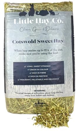 Cotswold Sweet Hay | Dust Extracted | 4kg Bale | Rabbits, Guinea Pigs, Hamsters, Degus