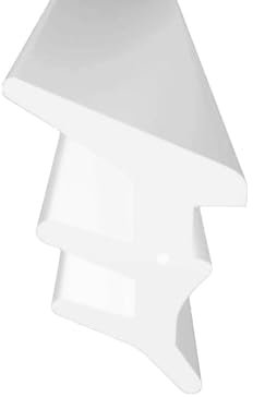 API Junta de cristal de PVC universal, paquete de 10 m. Borde de enclavamiento, solo presión para ventanas y balcones y marcos (5 mm, blanco)