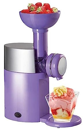 Sorbetière Machine à crème glacée de Cuisine Domestique cône de Fruits Fabricant de Desserts congelés Bricolage Manuel Fait Maison soulagement de la Chaleur d'été Machine à Glace (Color : Bruin)
