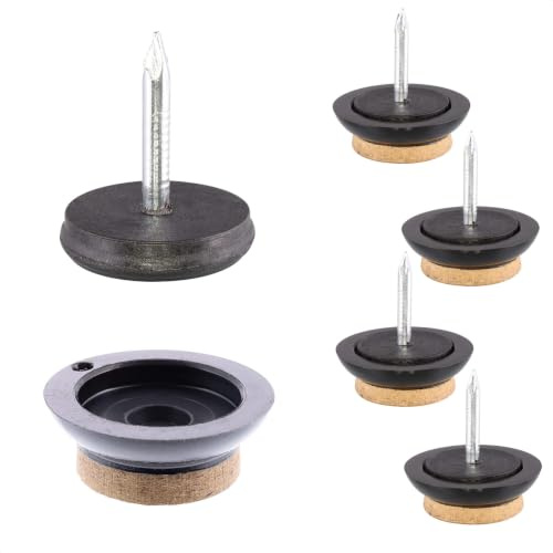 Wagner QuickClick® Filzgleiter Möbelgleiter Stuhlgleiter 80er-Set zum Nageln - 80x Basis+Gleitaufsatz austauschbar - Spezialfaser SYNO Slim - Durchmesser Ø 20 mm - Made in DE - 15419280