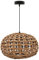 FactorLED Lámpara Colgante de Mimbre, Casquillo E27, Pantalla Mimbre Natural Nórdico, Altura Regulable, Luz Decorativa Vintage, para Techos de comedor, dormitorio, cocina y salón. (ASSENS)