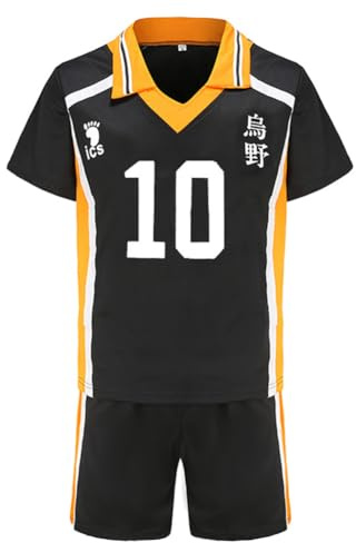 Xinchangda Anime Haikyuu Kuroo Tetsurou/Kozume Kenma Trikot Fußball/Fußball/Volleyballuniform-Trainingsanzug Kurzarm und Shorts Set für Männer Frauen Trainingsoutfits