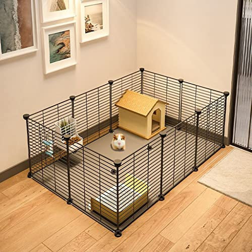 Hundezaun, Chinchilla-Zaun, Haustierzaun Outdoor/Indoor-Hundesport-Hundezaun Tragbarer Welpen-Kaninchen-Zaun Geeignet für Hof, Camping (Größe: 105 x 70 x 35 cm) Warm as Ever