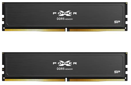 Silicon Power Value Gaming DDR5 32GB (2x16GB) 6400MT/s (PC5-51200) 288-pin CL32 1.4V UDIMM Memoria RAM de escritorio con disipador de calor SP032GXLWU64AFDJAD