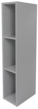 Puckdaddy® Stauraumregal Lucas, für Hemnes Kommode, Grau, Kinderzimmer | Für IKEA Hemnes Kommode, MDF, Grau, Stauraumregal, Maße 19×30×93 cm