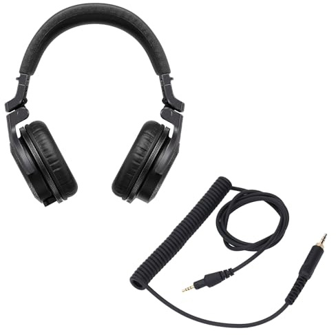 Headphones Replacement Audio Cable, Extendable Spring Cable with 3.5mm Stereo Plug & 6.3mm Adapter for Pioneer DJ HDJ-CUE1 HDJ-CUE1BT HDJ-X5 HDJ-X7 HDJ-S7 Headphones