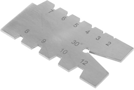 SKISUNO 30grad Gewindelehre Aus Metall Für Schnittwinkel Prüfwerkzeug Drehmaschinen Messwerkzeug Für Präzise Innen Und Außengewinde