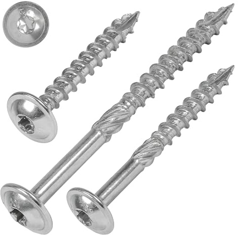 SCREW REBEL Tellerkopfschrauben 5,0 x 60 Edelstahl gehärtet, 200 Stück mit ETA Zulassung, TX25, martensitisch, Teilgewinde