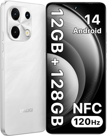 UMIDIGI Note 100 Handy, Android 14 Smartphone Ohne Vertrag, 120HZ Octa-Core, 12(6+6) GB+128GB Handy ohne vertrag, 6.8 Zoll, 50MP, Face & Fingerprint, NFC, 5000mAh, GPS, Dual SIM Smartphone
