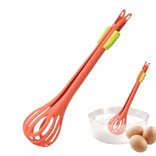 2 in 1 Food Clip & Egg Whisk, Multi-Function Egg Beater and Bread Clip, Creative Multifunction Handheld Blende Egg Beater, Kitchen Handheld Egg Beater Whisk for Cooking