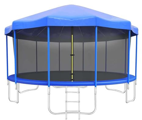 Trampolin-Überdachungszelt für 1,8 m und 4,9 m Trampoline, Outdoor-Sonnenschutz und Wetterschutzabdeckung mit Rahmenschutz, Zubehör für mehr Spaß