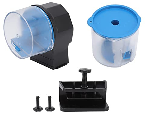 Pongnas Automatische Fischfutterautomaten, Autofischfuttermittel Fischfutter Urlaub Feeder Wieder Aufladbare Timer Fischfutterautomat Smart Electric Auto Fish Food Timer -Spender für Aquarium,