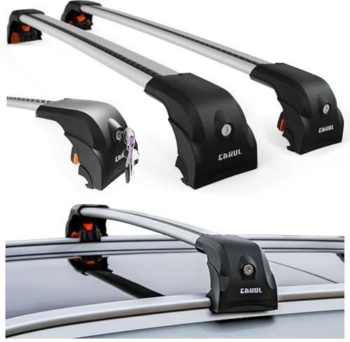 CHROMEMASTER Barre Portatutto Tetto Compatibili con Fiat 500X 2015+; Portapacchi da Tetto per Box, Portabici, Scala | Ideale per Viaggi, Vacanze, Uso Quotidiano