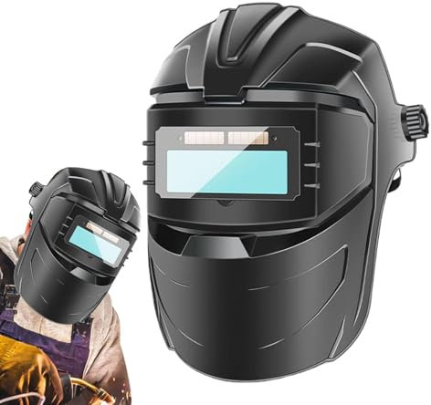 Generico Casco Saldatore - Casco da Saldatura Antiabbagliante - Protezione Regolabile per Lavori Metalli Edilizia Riparazioni Auto