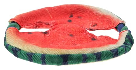 WEKAMOS Wurfspielzeug Hund Schwimmende Wurfscheibe aus Oxford Gewebe Wassermelonenform für Welpen Haustier Strandspielzeug