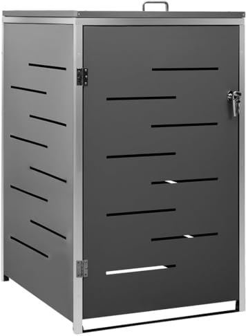 Refined Mülltonnenbox für 1 Tonne 69x77,5x112,5 cm Edelstahl