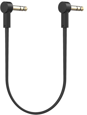 ZZRLQJ Cavo da 1/4, cavo patch piatto TRS stereo da 1/4, 45,7 cm, massimizza lo spazio del pedale, cancella il rumore, collega i pedali per effetti della chitarra (91,4 cm (0,9 m)