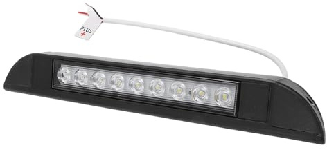 Oreilet RV LED Awning Porch Utility Light Fixture, 10 Inch 6000K Cool White Lighting RV Exterior Porch LED Flood Light, RV Exterior Lights for Truck Trailer (Short Black Without Switch)