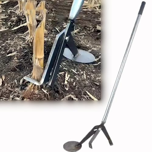 Minglez Estrattore di Pali da Recinzione Strumento per la Rimozione di Pali in Legno da Ceppi/Alberelli, Estrattore di Radici per Alberi ad Alta Resistenza per Rami/Tarassaco/Erbacce, Estrattore