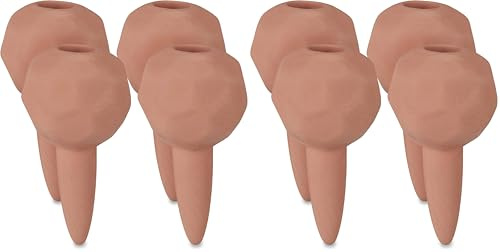 Relaxdays Bewässerungskugeln Ton, 4er Set, Durstkugeln Ø 6cm, Keramik, dosierte Bewässerung für Topfpflanzen, Terracotta, 11 x 6 x 6 cm (Packung mit 2)