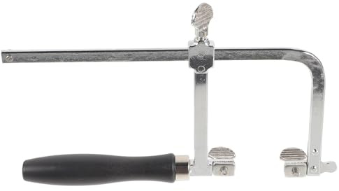 GALPADA Segueta para Joyería Mango Negro de Aleación de Zinc y Hierro, Herramienta Manual en Forma Corte Preciso en Bricolaje y Procesamiento de Metales