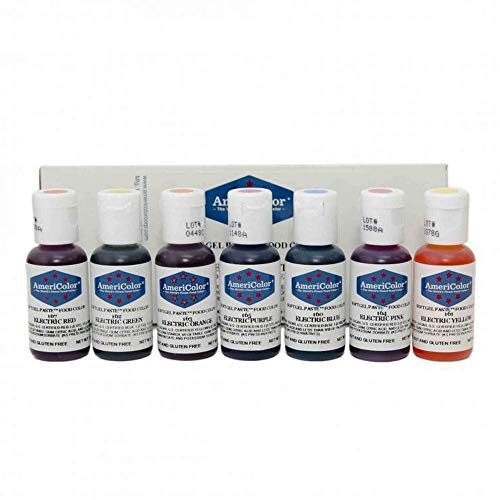 6 - .75oz Soft Gel Paste Electric Colors Cake Decorating Food Color