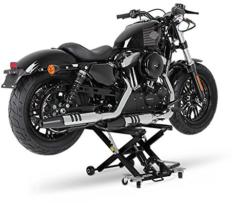 ConStands - Motorrad Hebebühne kompatibel mit Chopper/Custombike Special ClassicSpecial Springer Hydraulisch XL kg Schwarz CB58060