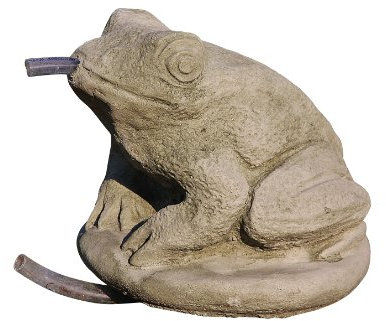 Wasserspeier Frosch, Tierfigur aus Steinguss, Frostfest, Kröte