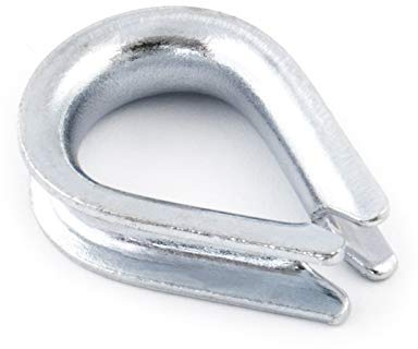 10 Stück Kauschen 18mm Stahlseil Drahtseil Drahtseilkauschen Stahl Verzinkt DIN 6899B Kausche Tauwerk Seilkauschen für Seil Seilkausche Drahtseilkausche