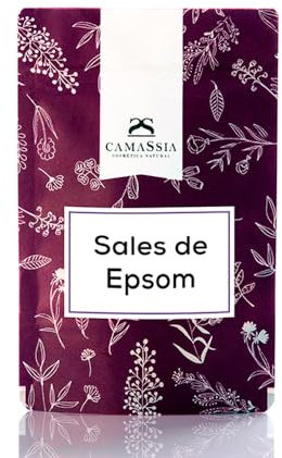 Camassia Sales de epsom (Sulfato de magnesio) | Ingredientes varios | para usos en cosmética como baños o exfoliantes | 500gr