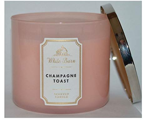 Bath and Body Works White Barn Champagne Toast 3 Wick Candle 14.5 Ounce Basic White Barn Label