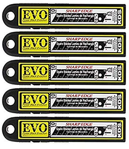 Japanklingen KDS 18mm extrem scharf 50 Stück Power Black