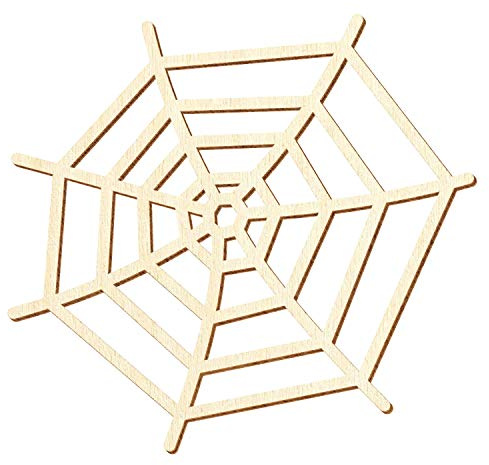 Holz Spinnennetz - 5-50cm Höhe - Basteln Deko, Größe:8cm, Pack mit:1 Stück
