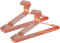Amber Home 43cm Shiny Copper Metal Coat Hanger 20pcs, Space Saving Rose Gold Metal Clothes Hangers with Notches, Heavy Duty Strong Metal Wire Hanger for Blouse Dress Shirt Jacket Pants