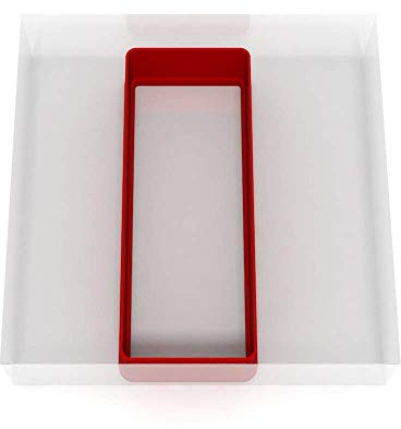 Custom Cutters Rectangle Shaped Cookie Cutter | Large Plastic Cutter for Baking, Fondant, Clay, Pastry, Icing, Jewellery (10CM) v2