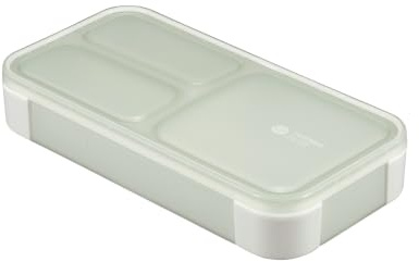 CB JAPAN Foodman DSK Bento Box, Standing and Transporting, Thin Lunch Box, 13.5 fl oz (400 ml), Antibacterial, Light Gray, Juice Resistant, W Sealing, 4-Point Lock for Secure, Secure