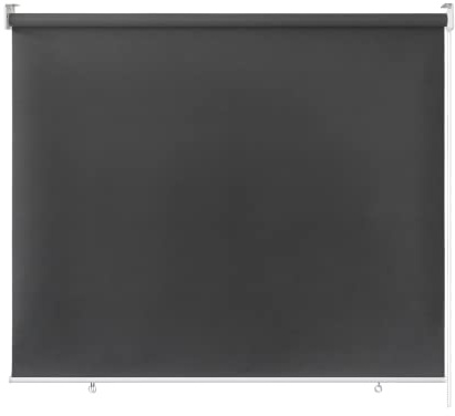 Froadp 100x140cm Außenrollo Sichtschutzrollo mit Reflektierende Thermofunktion Kunststoffbeschichtung Senkrechtmarkise Außen Vertikalmarkise Fensterrollo für Balkon Terrasse Garten (Anthrazit)