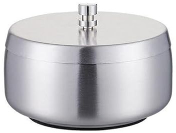 Stainless Steel Ashtray with Lids, Windproof Cigarette Ashtray Smokeless for Indoor or Outdoor, Ash Holder for Patio Desktop Office Smokers, Ash Tray for Tabletop Home Office Décor (Silver, Large)