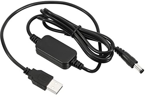 PATIKIL 9W 2A USB Step Up Tensione Convertitore, DC 5V a DC 9V Alimentazione Fornitura Adattatore Jack 5.5x2.5mm Cavo per Router LED Lampada Altoparlanti