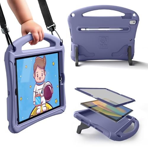 Bam Bino Space Suit Custodia per 10.2 iPad 9a, 8a, 7a Generazione (2021-2019), iPad Pro 10.5, iPad Air 3 | Bambini Cover Case, Portapenna Supporto