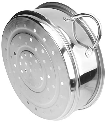 KICHOUSE Stainless Steel Steamer Basket 7.72In Multi-Function Kitchen Steaming Rack for Even Heat Drain Cooking Vegetables Seafood Rice Dumplings at Home