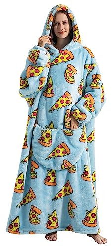 JOREAY Extra Long Oversized Blanket Hoodie, Adult Women Snuggle Fleece Wearable Blanket, Fluffy Giant Hooded Sweatshirt for Teens