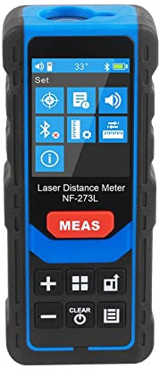 Samnuerly Télémètre de Mesure de Distance NF-273L 60M/120M Télémètre Laser mètre Ruban Laser numérique Roulette de Construction Distancemètre précis Haute précision et précision (273l 120m)