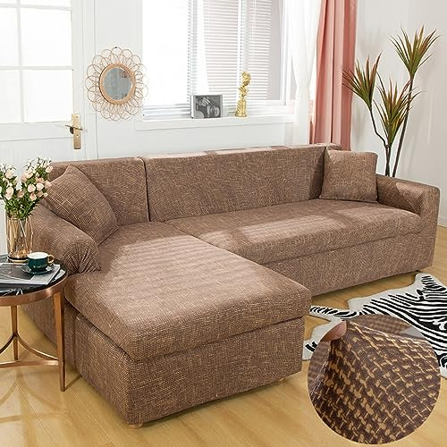 OKJK Bedruckter sofabezug l Form, für Wohnzimmer sofaschoner rutschfest, Stretchsofa überzug ecksofa, Liegesofabezüge für Ledersofa, maschinenwaschbar (Color 23,M (145-185cm) 1PC)