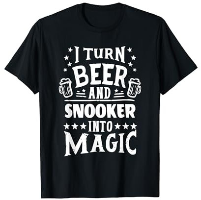 Ich verwandle Bier und Snooker in magischen lustigen Snooker-Spieler T-Shirt