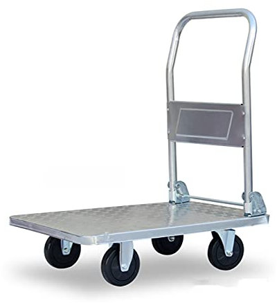 Transportwagen Schwerer Handzugwagen, Stahlschubwagen, beweglicher Plattformwagen, faltbar for einfache Lagerung und um 360 Grad drehbare Räder in verschiedenen Größen Plattformwagen (Color : P 2)